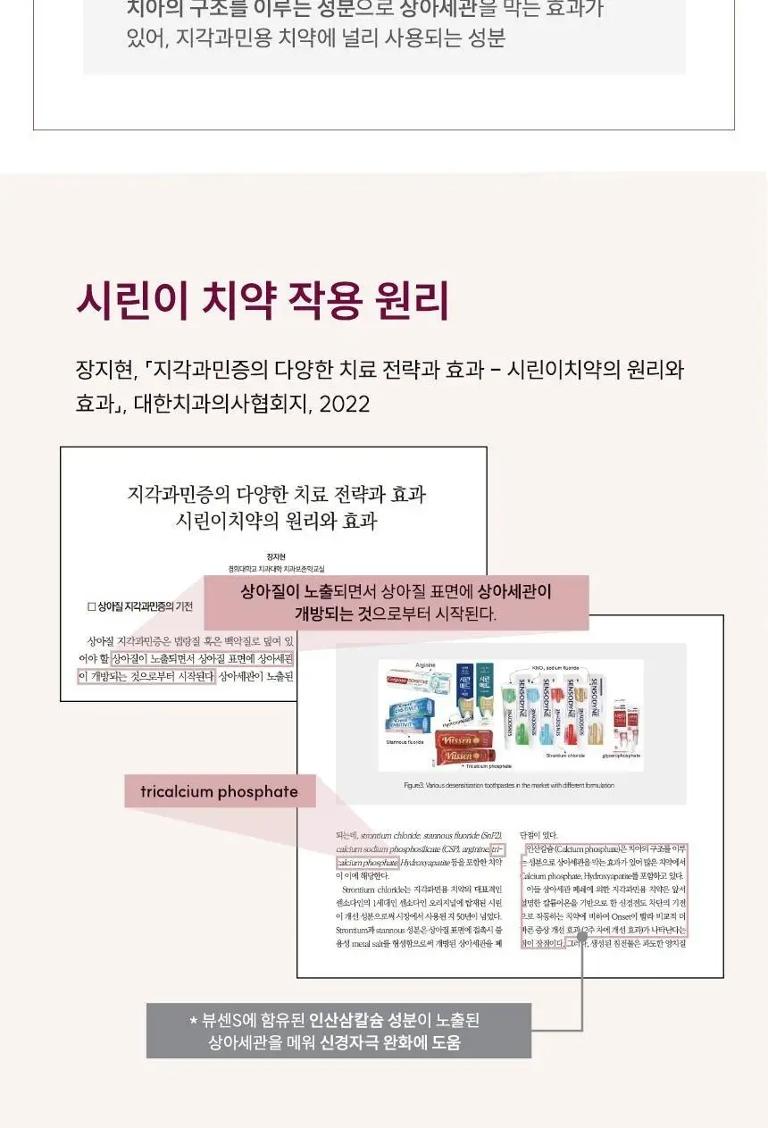 뷰센S 시린이케어 치약 후레쉬민트향 120g 상세페이지 7