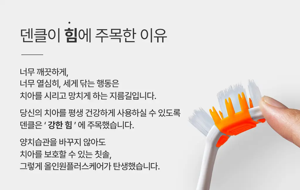 덴클 올인원 플러스케어 칫솔 1개입 상세페이지 3