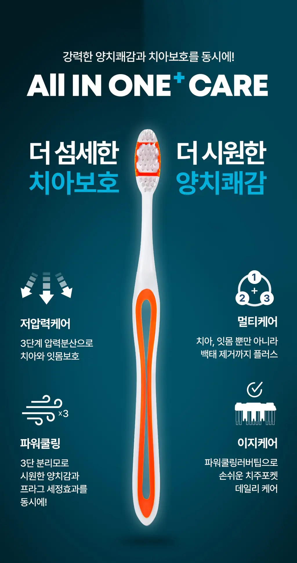 덴클 올인원 플러스케어 칫솔 1개입 상세페이지 5