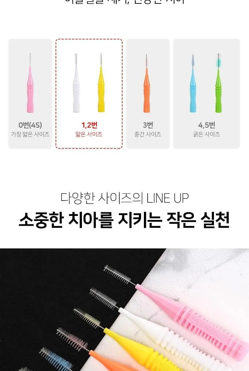 덴탈프로 치간칫솔 사이즈 1번 15P 상세페이지 2