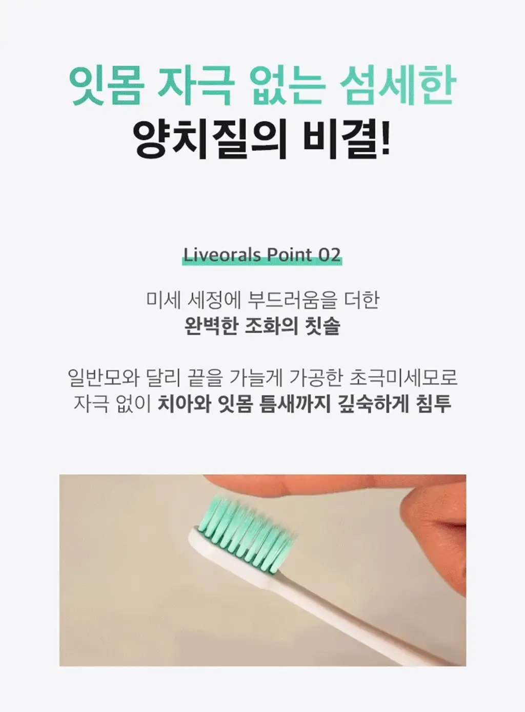 라이브오랄스 초극세모 칫솔 1개입 2종 택 1 상세페이지 10