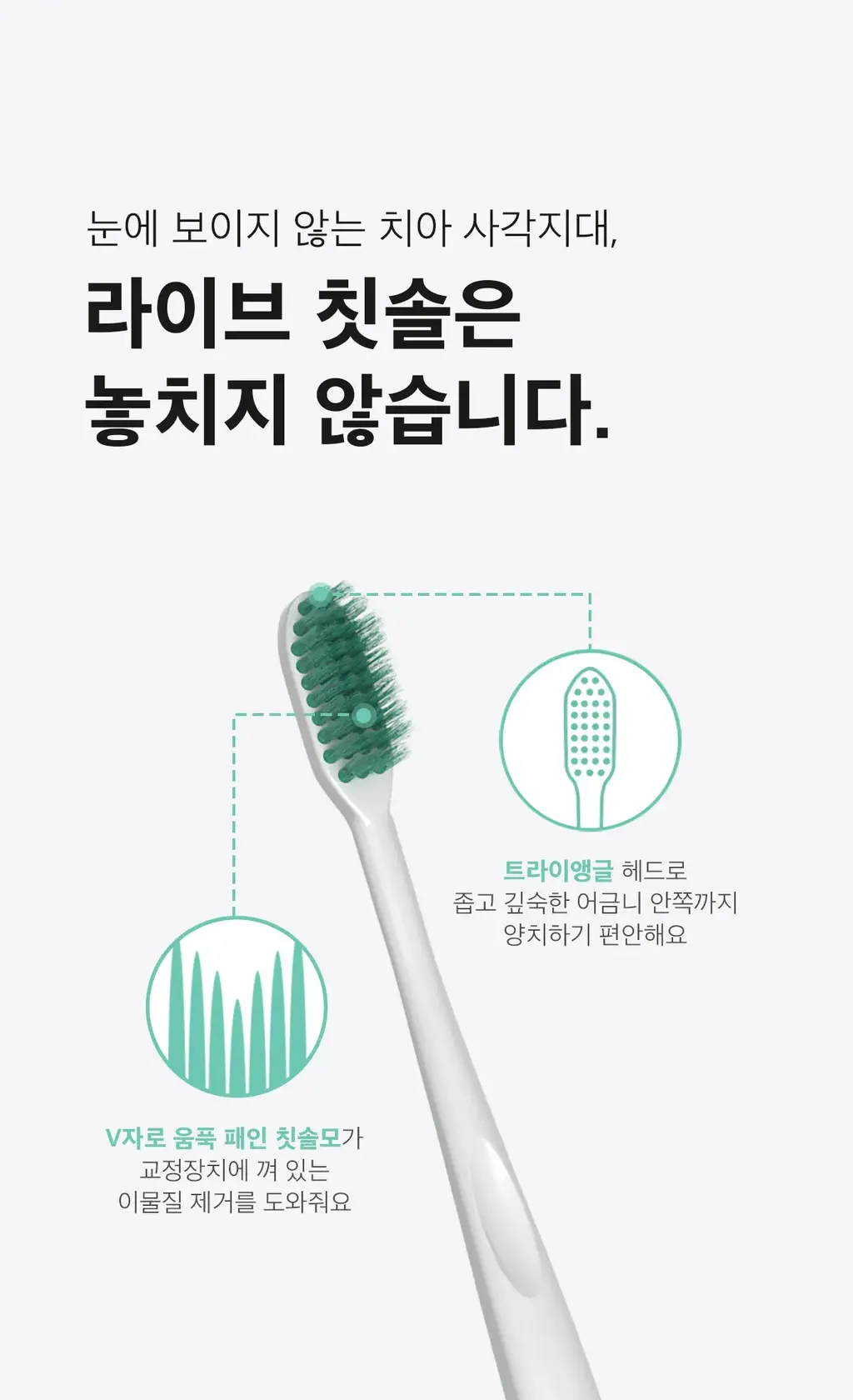 라이브오랄스 V컷팅 교정칫솔 2종 택 1 상세페이지 5