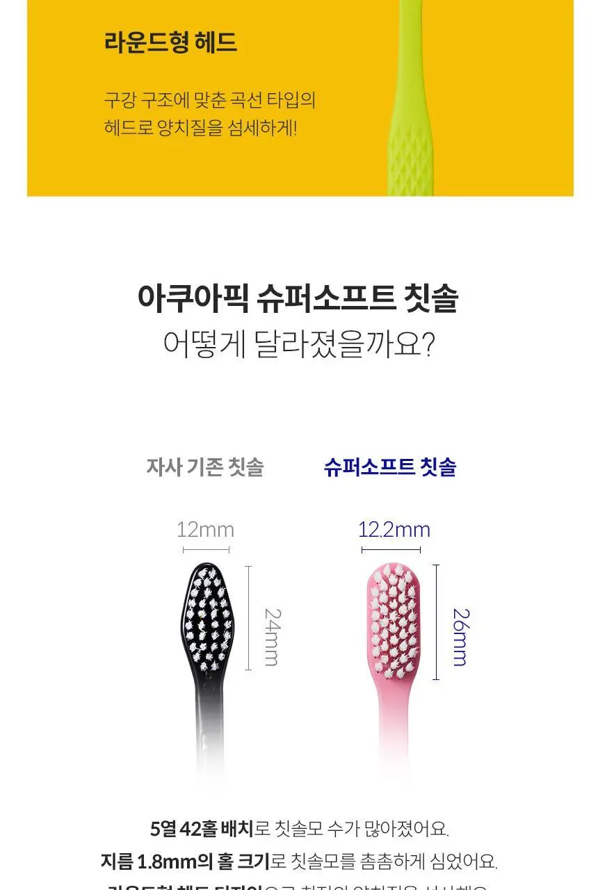 아쿠아픽 슈퍼 소프트 칫솔 4개입 상세페이지 8