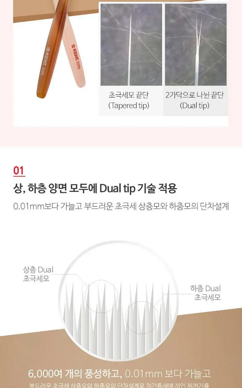 KENT 듀얼에디션 초극세모 칫솔 5개입 기획 상세페이지 4