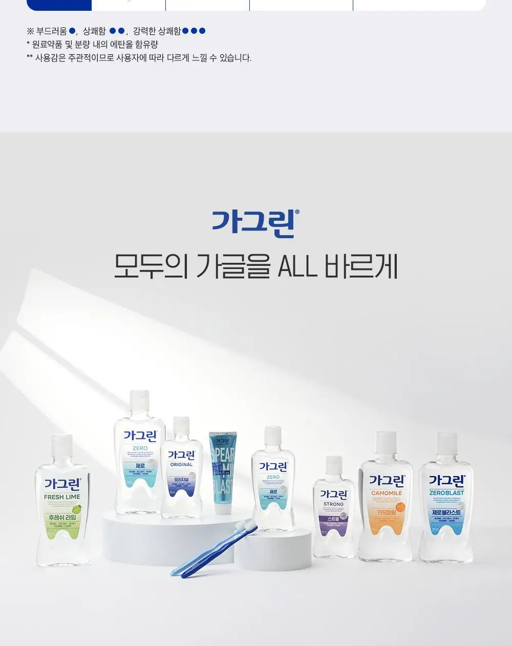 가그린 스탠다드 와이드 미세모 1p (색상랜덤) 상세페이지 9