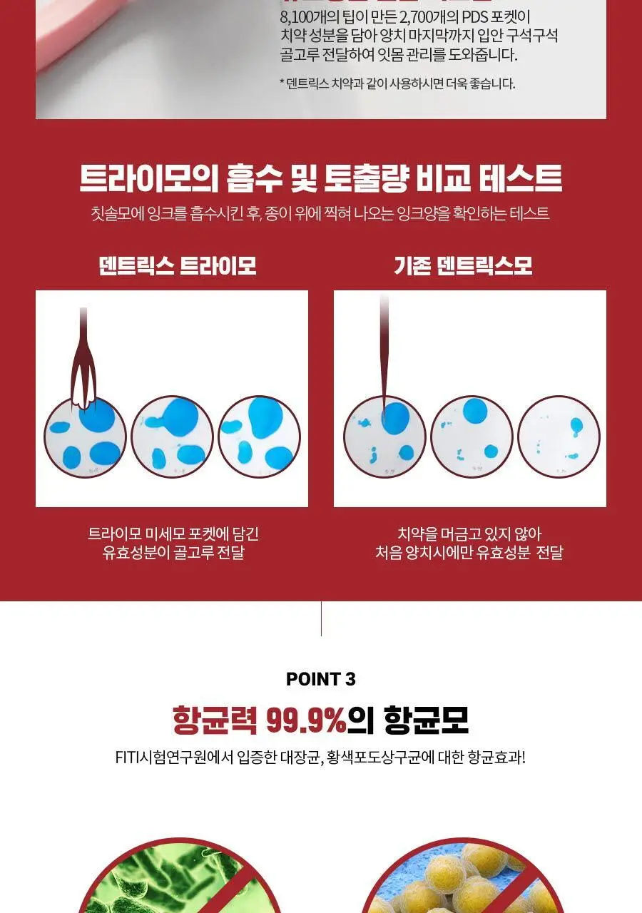 덴트릭스 잇몸 칫솔 (색상랜덤) 상세페이지 9