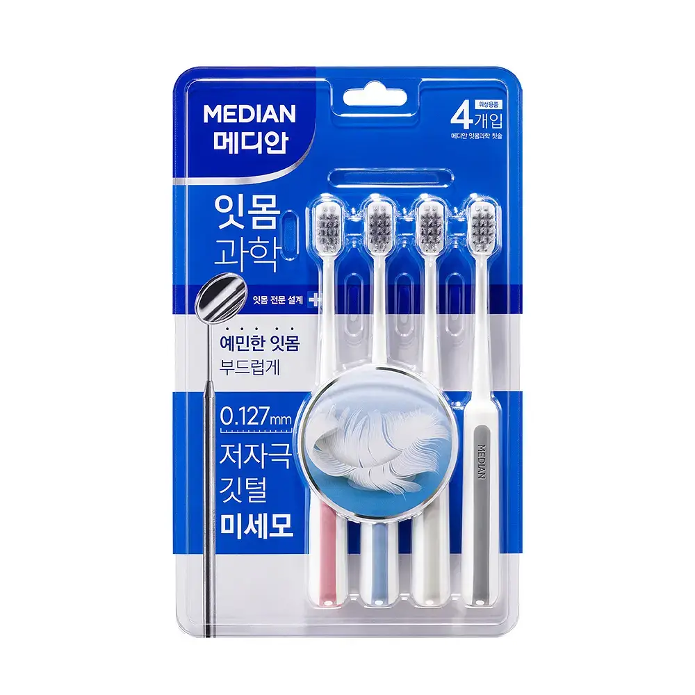 메디안 잇몸과학 칫솔 4입