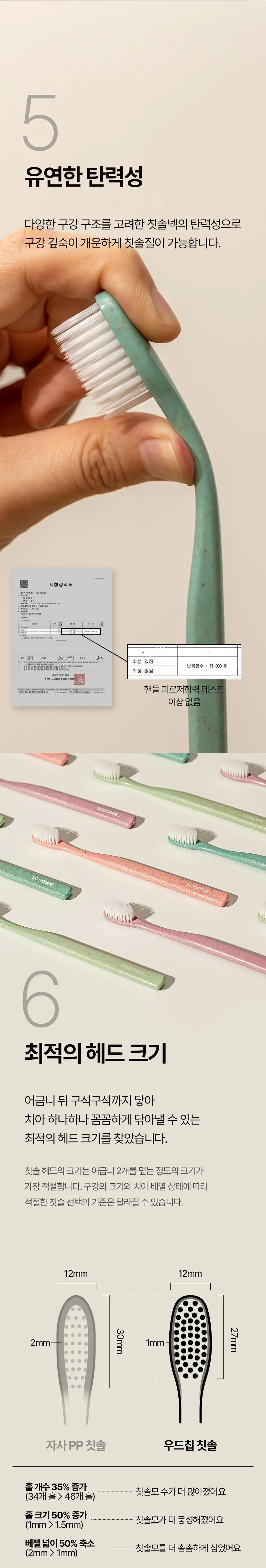 쏘두위 우드칩 양면미세모 칫솔(색상랜덤) 상세페이지 16