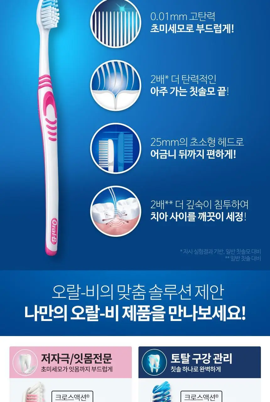 오랄비 고탄력 초극세모 잇몸선케어 칫솔 (틈새 세정) 상세페이지 2
