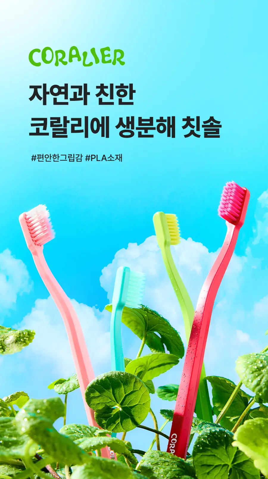 코랄리에 초극세모/이중모 칫솔 4종 중 택1 상세페이지 2