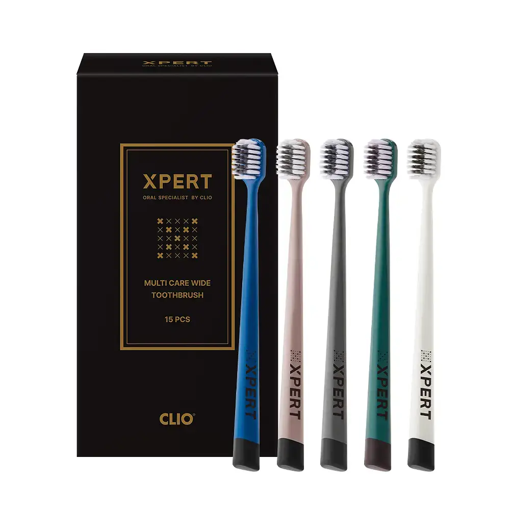 크리오 XPERT 멀티케어 와이드 초극세모 칫솔 15개입