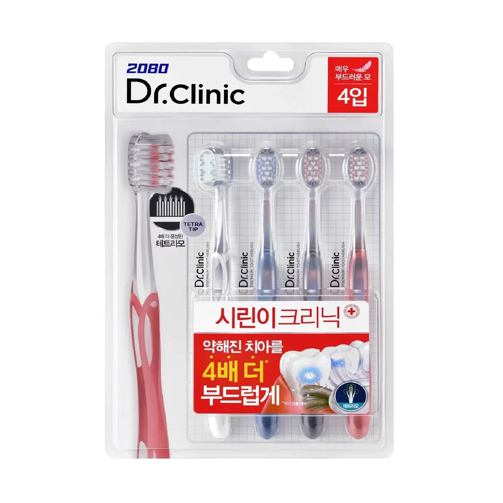 2080 닥터크리닉 시린이 칫솔 4입