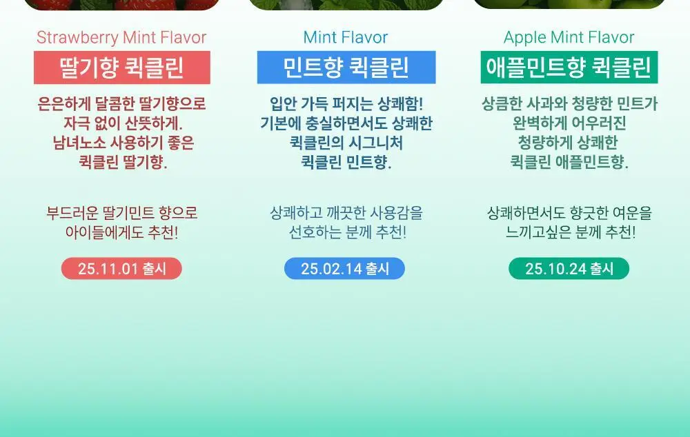 HR 메디컬 퀵클린 애플 민트향 10개입 상세페이지 4