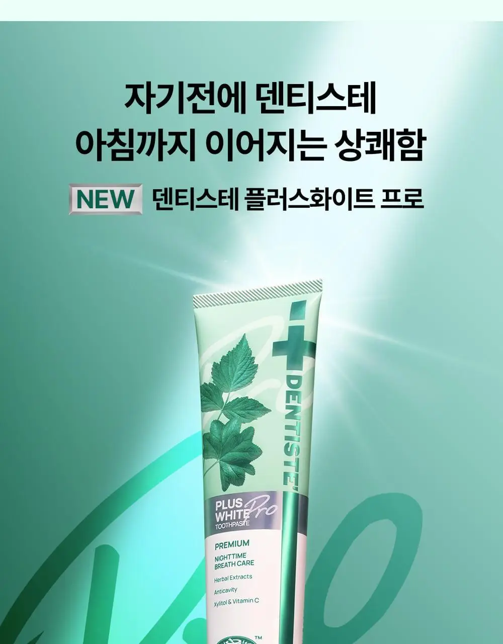 덴티스테 여행용세트 (플러스화이트 20g + 칫솔) 상세페이지 5