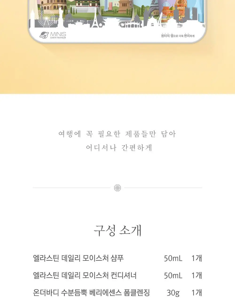 미니스 여행용 세트 (트래블 키트) 상세페이지 2