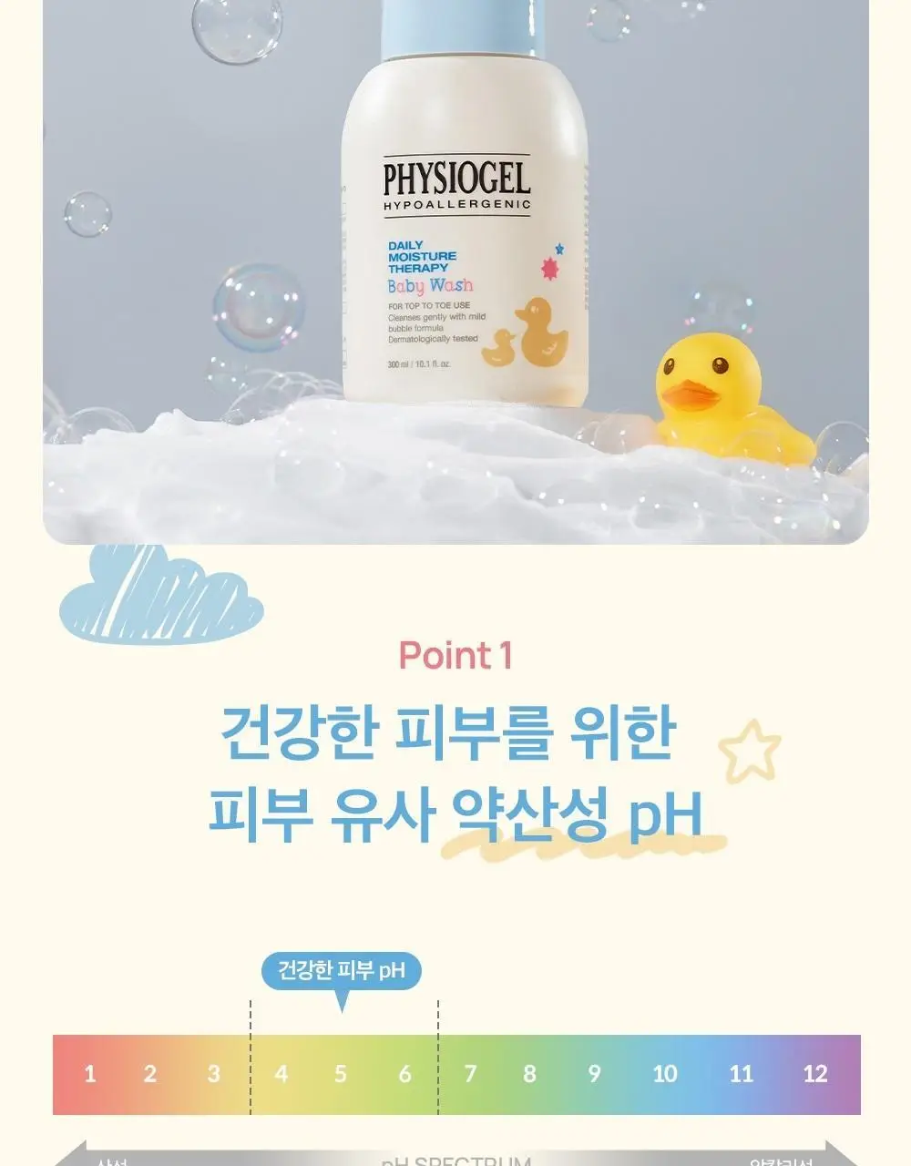 피지오겔 베이비 탑투토 워시 300ml 상세페이지 6