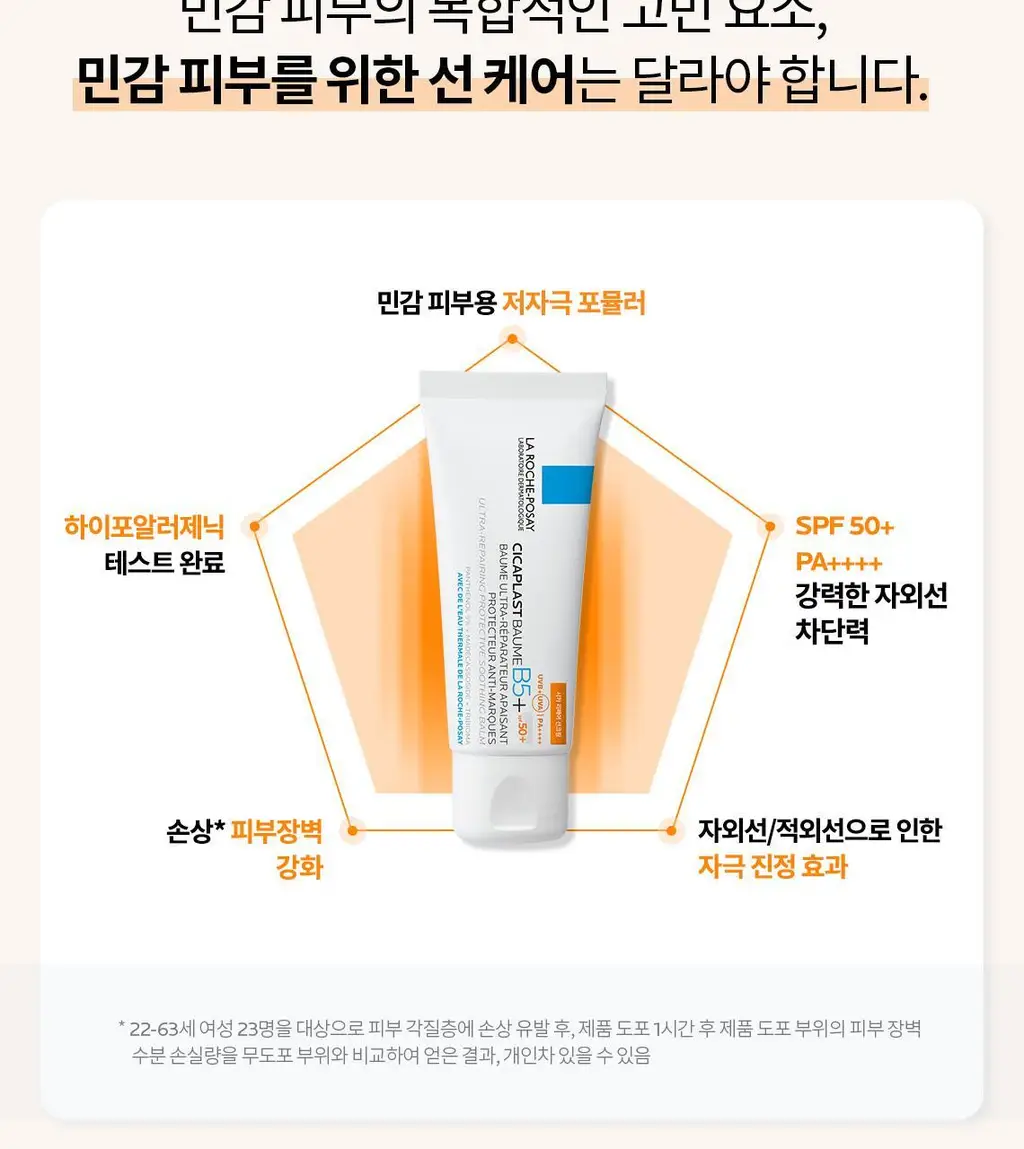 라로슈포제 시카플라스트 리페어 선크림 40ml 상세페이지 5