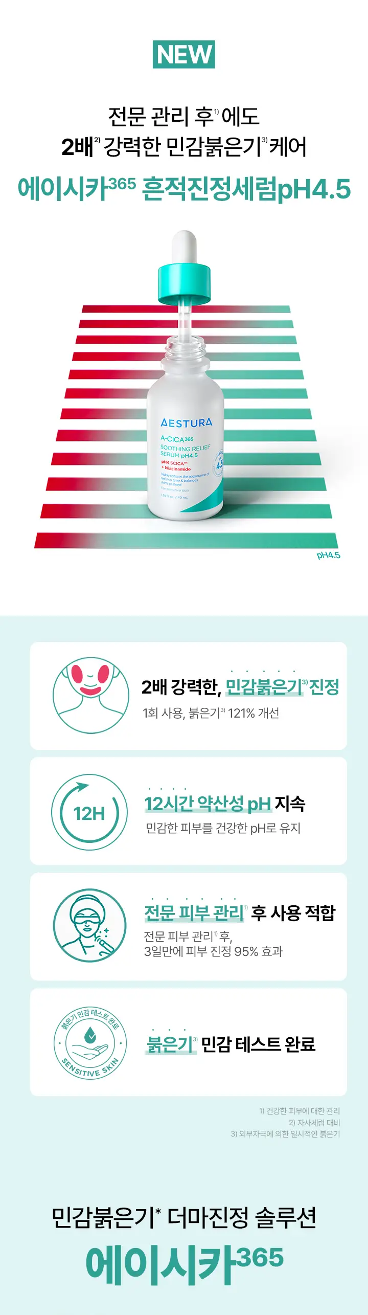 에스트라 에이시카365 흔적진정세럼 pH4.5 40ml 기획 (+세럼 20ml+크림 1ml) 상세페이지 2