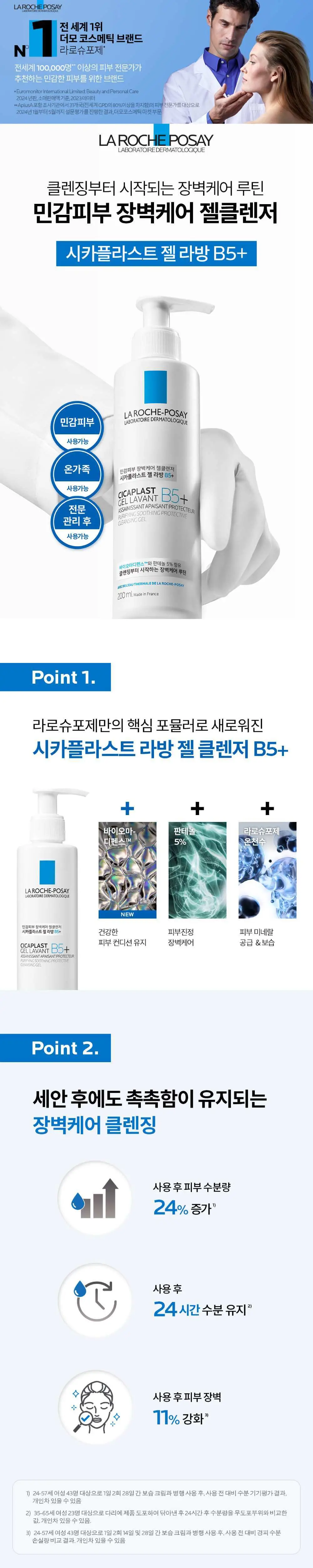 라로슈포제 시카플라스트 젤 라방 B5+ 클렌저 200ml 상세페이지 2