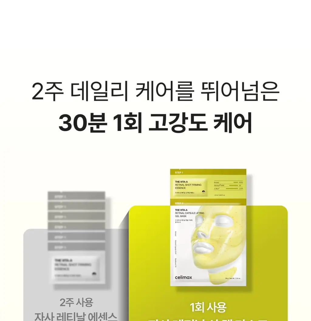 셀리맥스 더 비타 A 레티날 샷 타이트닝 투스텝 겔 마스크 4매 상세페이지 40