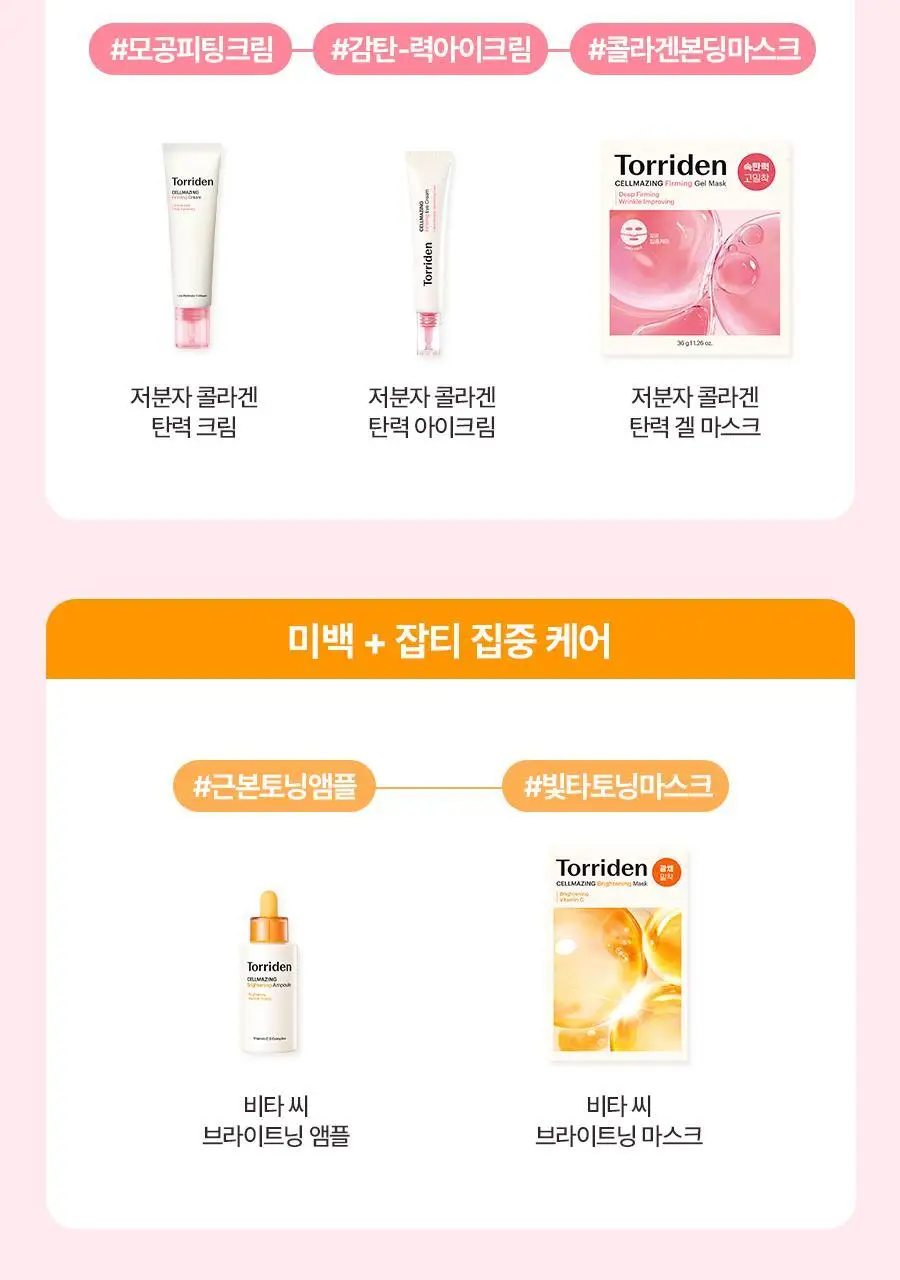 토리든 셀메이징 저분자 콜라겐 탄력 겔마스크 상/하 4매 상세페이지 36