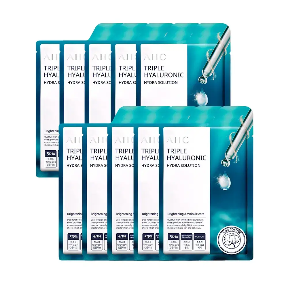 AHC 순면 마스크 트리플 히아루로닉 25ml 10매입
