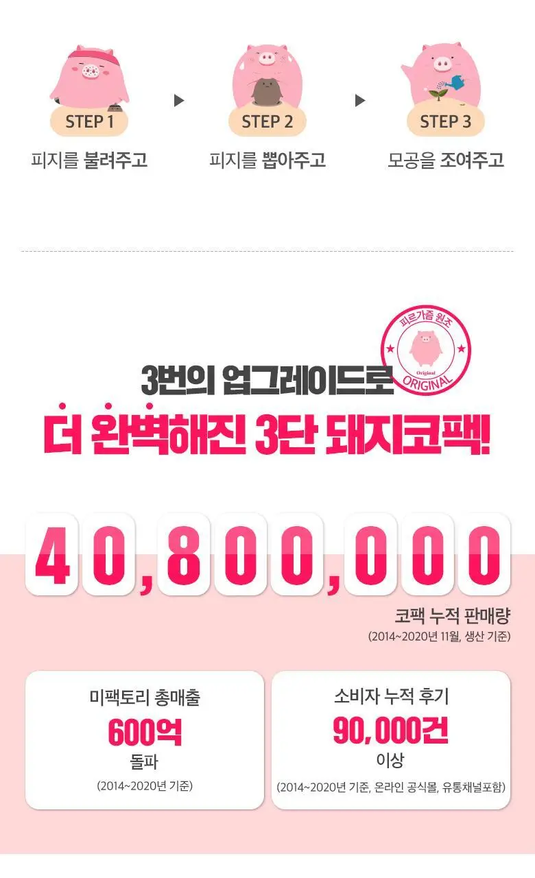 미팩토리 3단 돼지코팩 10매입 상세페이지 6