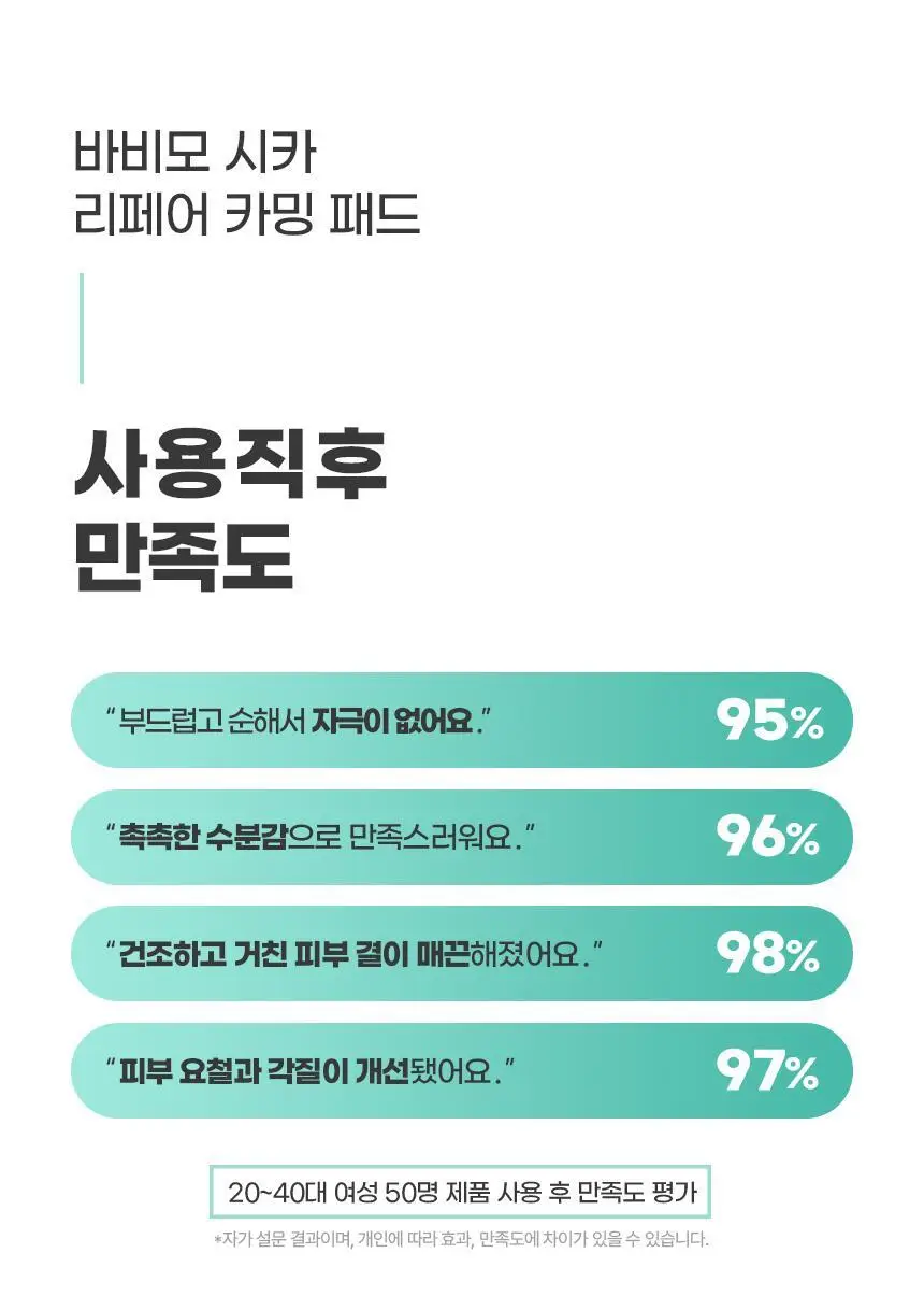 바비모 시카 리페어 카밍 패드 60매 상세페이지 4
