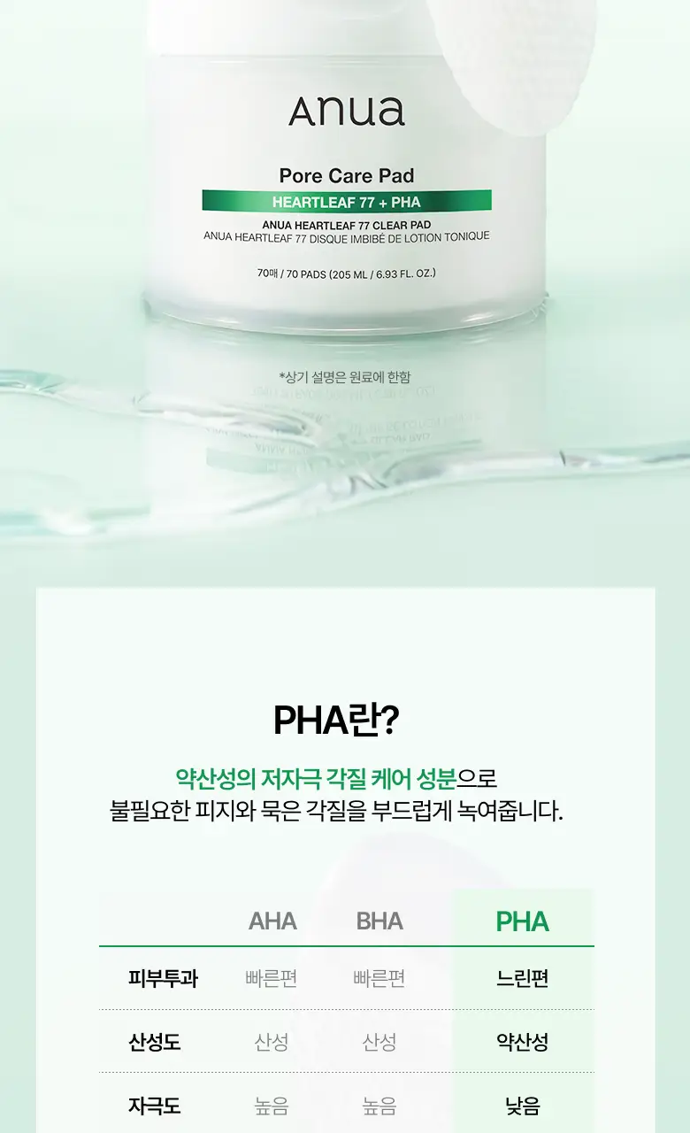 아누아 패드 4종 단품(어성초/피디알엔/카테킨/TXA) 상세페이지 7