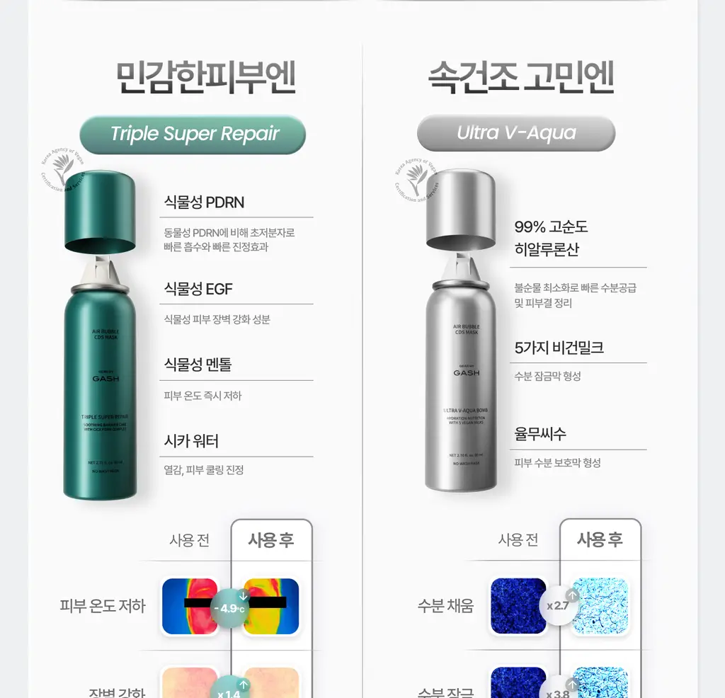 가쉬 모공탄력/수분/진정/미백 10초 마이크로 버블팩 4종 골라담기 150회분 상세페이지 84