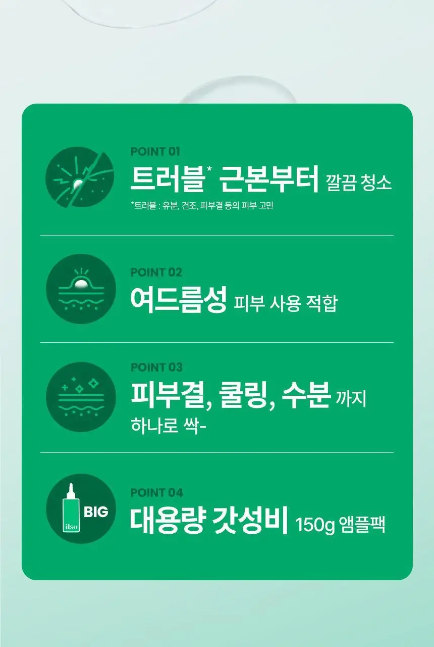 일소 노 트러블럼 스팟 소프트너 앰플팩 150g+솜 40매 증정 기획 상세페이지 12
