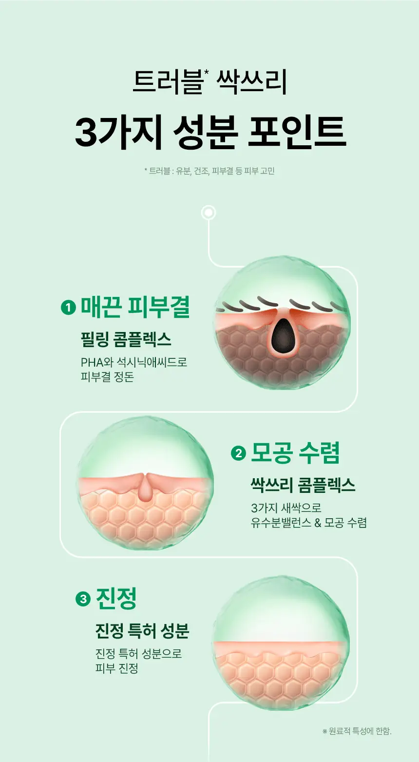 일소 노 트러블럼 스팟 소프트너 앰플팩 150g+솜 40매 증정 기획 상세페이지 16