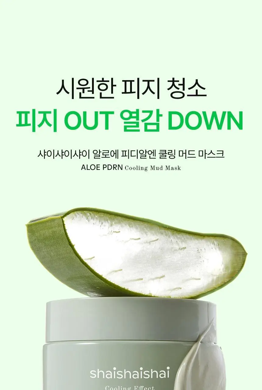 샤이샤이샤이 알로에 PDRN 쿨링 머드 마스크 100ml (온) 상세페이지 4