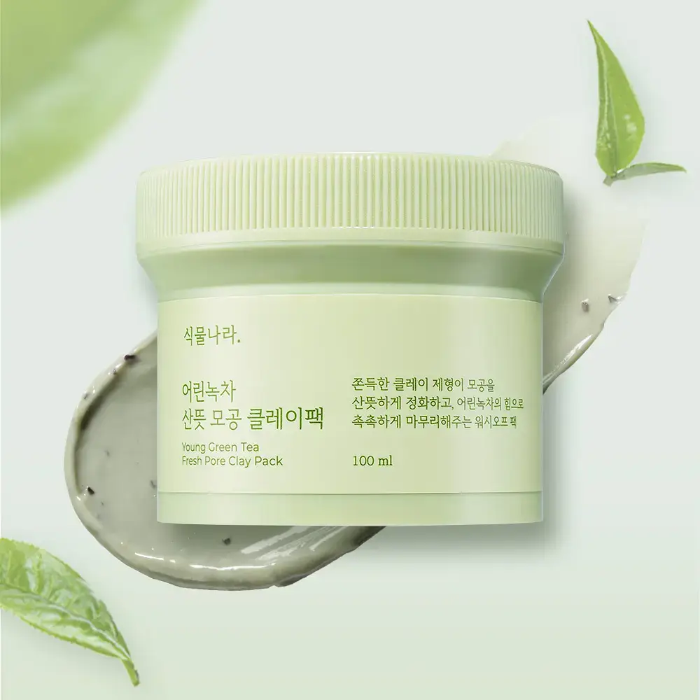 식물나라 어린녹차 산뜻모공 클레이팩 100ml