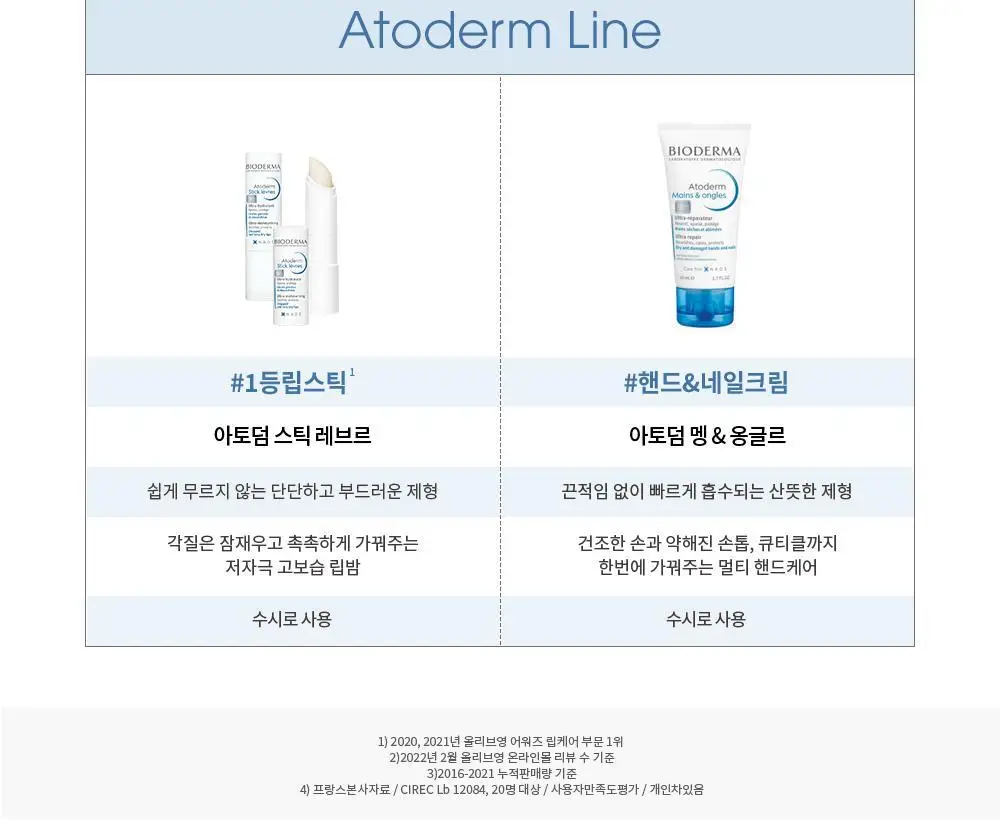 바이오더마 아토덤 립스틱 1+1 기획 (저자극 립밤) 상세페이지 9