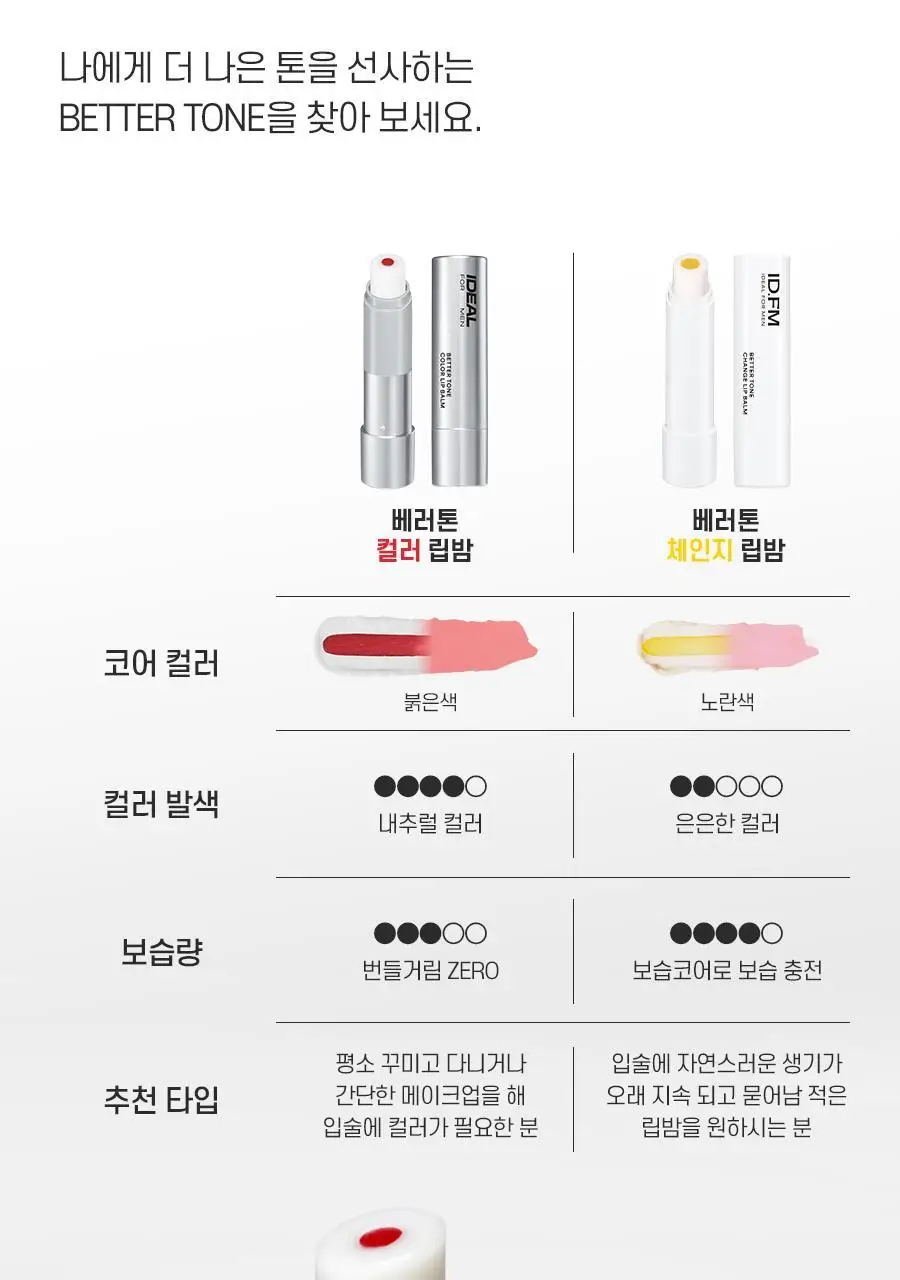 아이디얼포맨 베러톤 컬러 립밤 2종(컬러/체인지) 상세페이지 19
