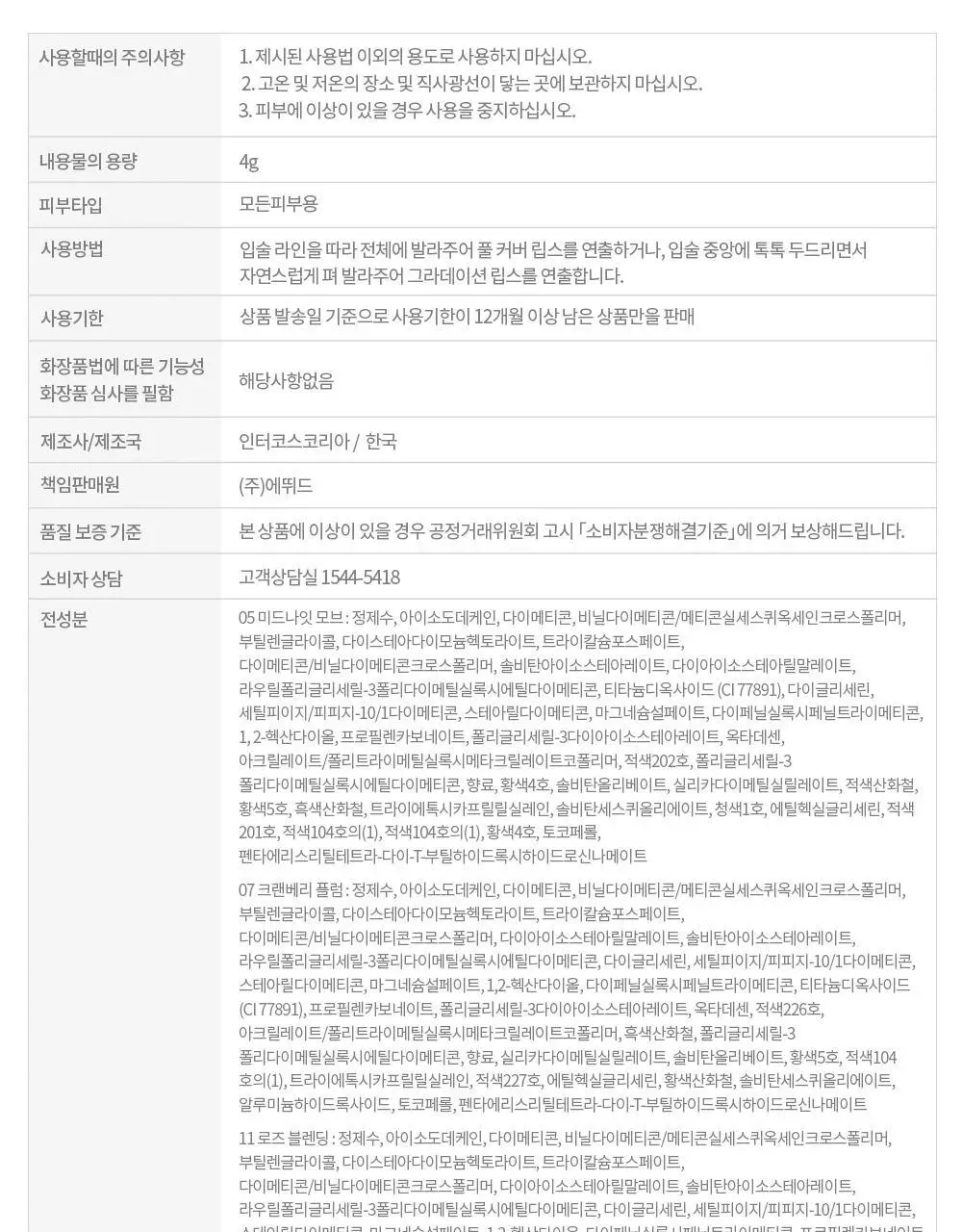 (NEW 딸기가 추구미) 에뛰드 픽싱 틴트 4g 상세페이지 26
