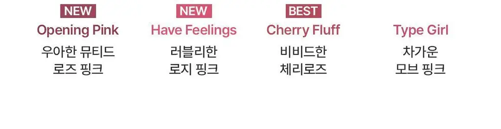 3CE 헤이지 립 클레이 4g 14종 상세페이지 3