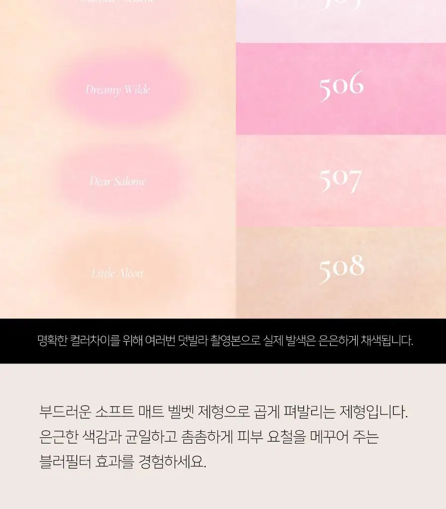 딘토 블러피니쉬 올댓모먼츠 블러셔 10종 상세페이지 22