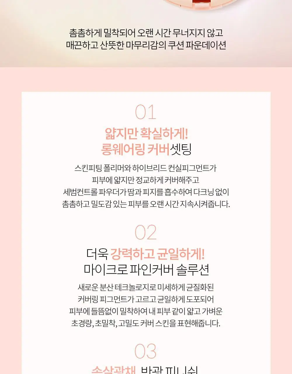 홀리카홀리카 하드커버 퍼펙 쿠션 EX (본품+리필) 상세페이지 2