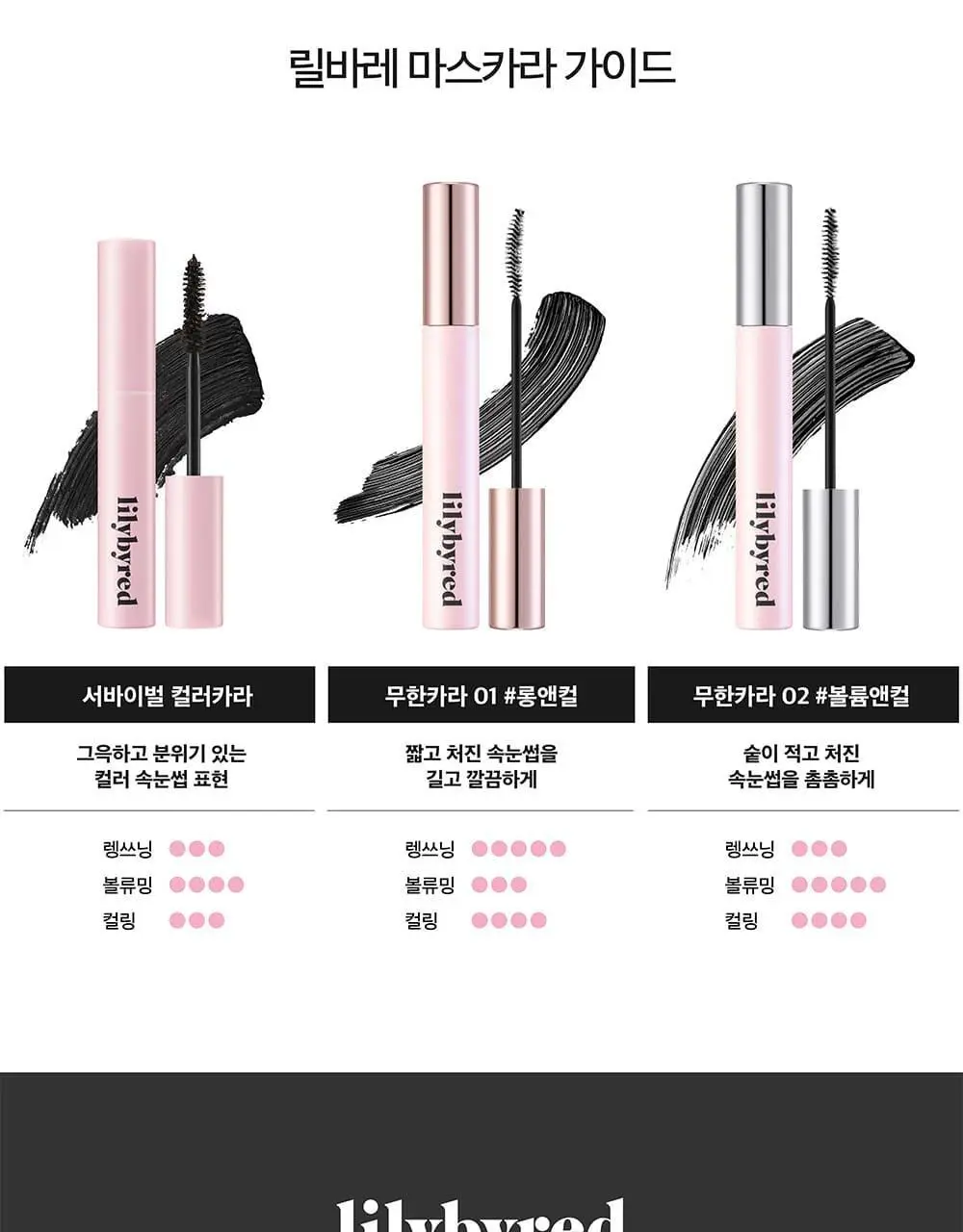 릴리바이레드 나인투나인 인피니트 마스카라 2종 (롱/볼륨) 상세페이지 15