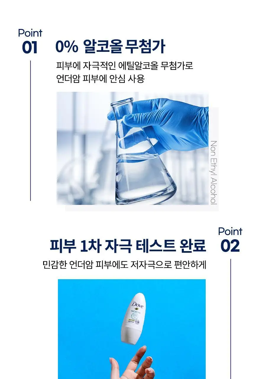 도브 데오드란트 롤온 40ml 3종 택1 상세페이지 6