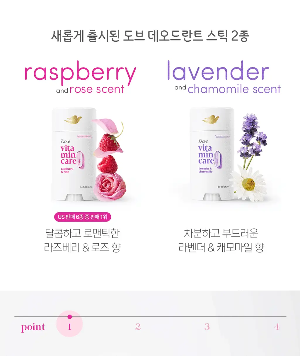 도브 비타민 케어+ 데오드란트 스틱 74g 2종 상세페이지 7