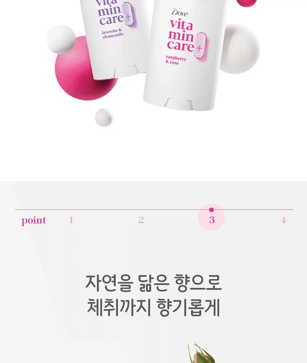 도브 비타민 케어+ 데오드란트 스틱 74g 2종 상세페이지 10