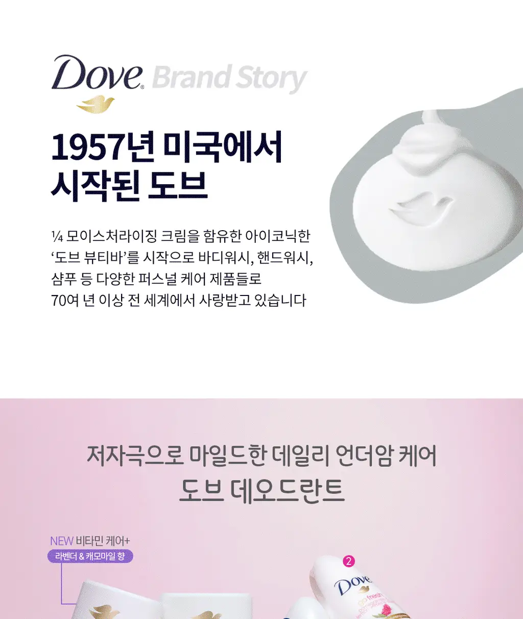 도브 비타민 케어+ 데오드란트 스틱 74g 2종 상세페이지 21