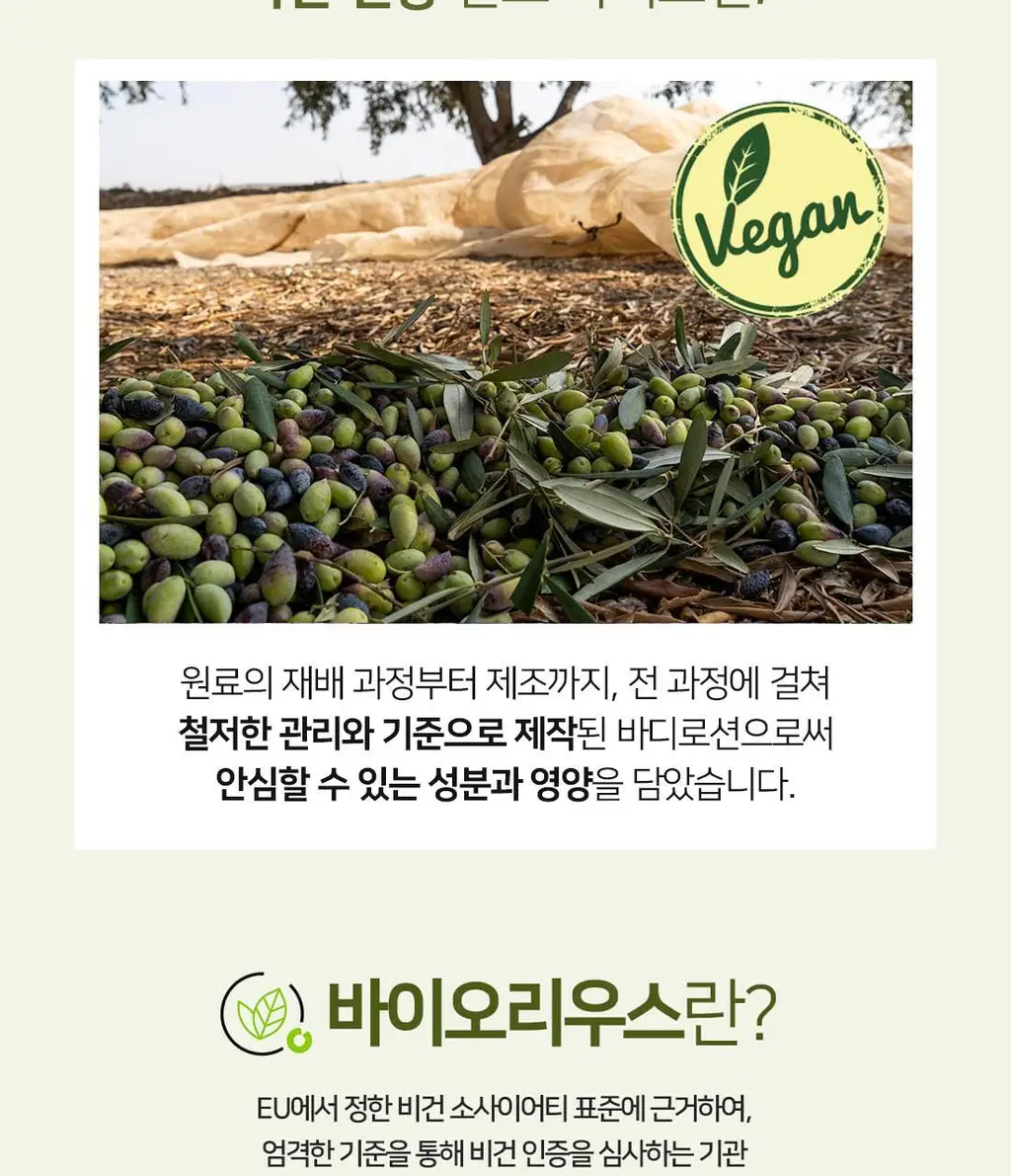 달란 퓨어 올리브 오일 고보습 바디로션 400ml 상세페이지 6