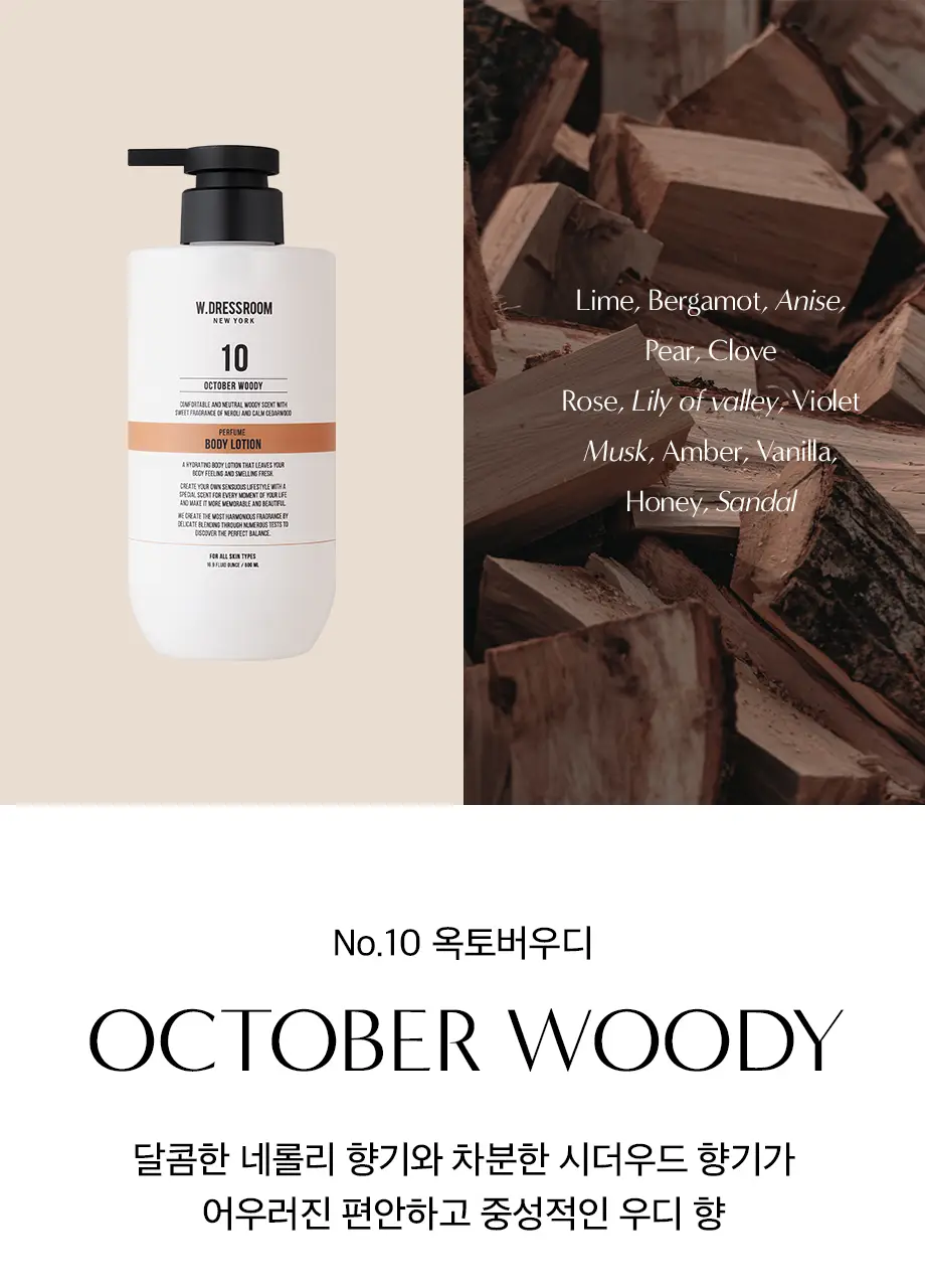 W.DRESSROOM 퍼퓸 바디로션 500ml 5종 택 1 상세페이지 15