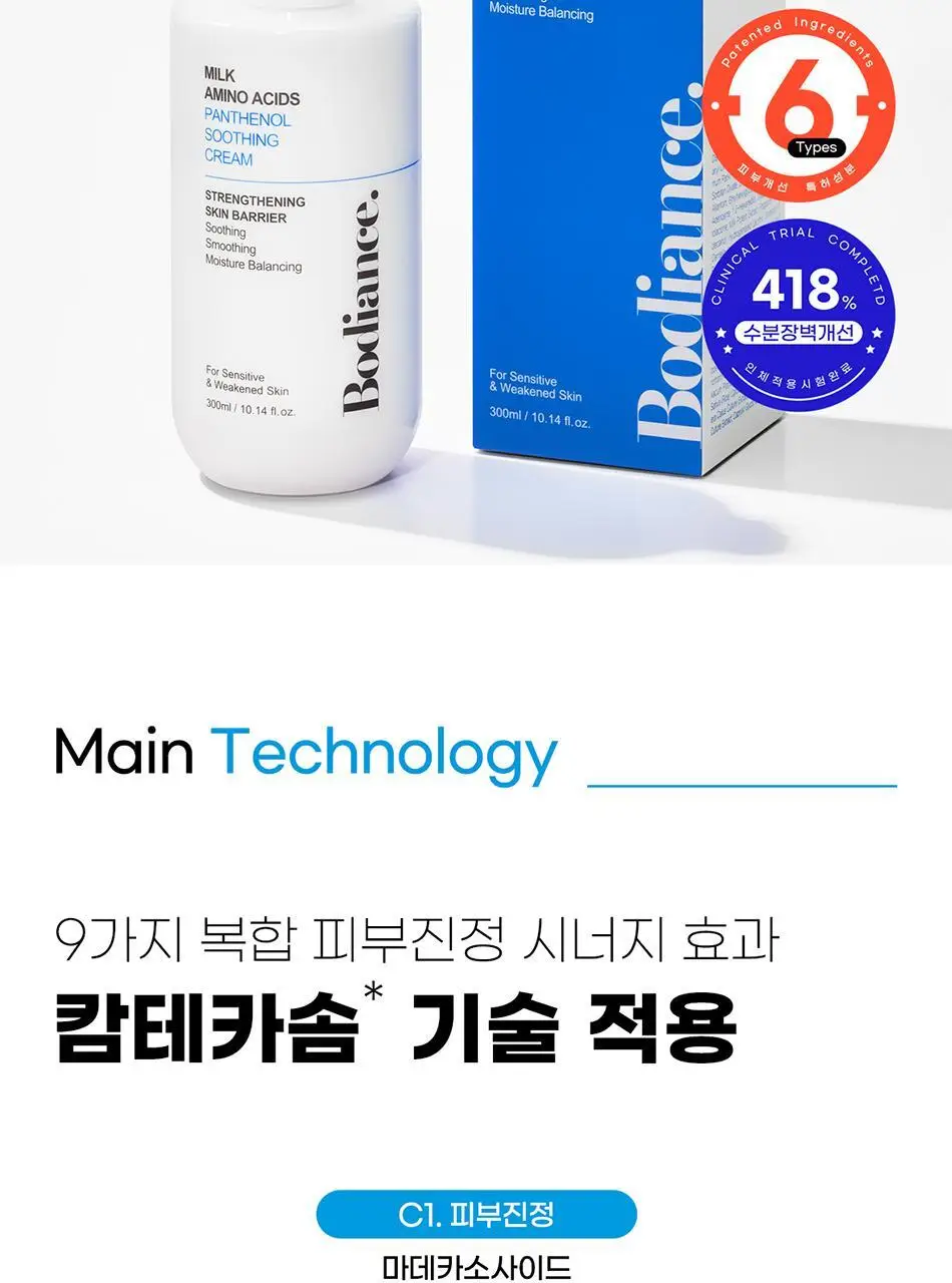 바디언스 밀크아미노산 고보습 저자극 바디크림 300ml 3종1택 상세페이지 2