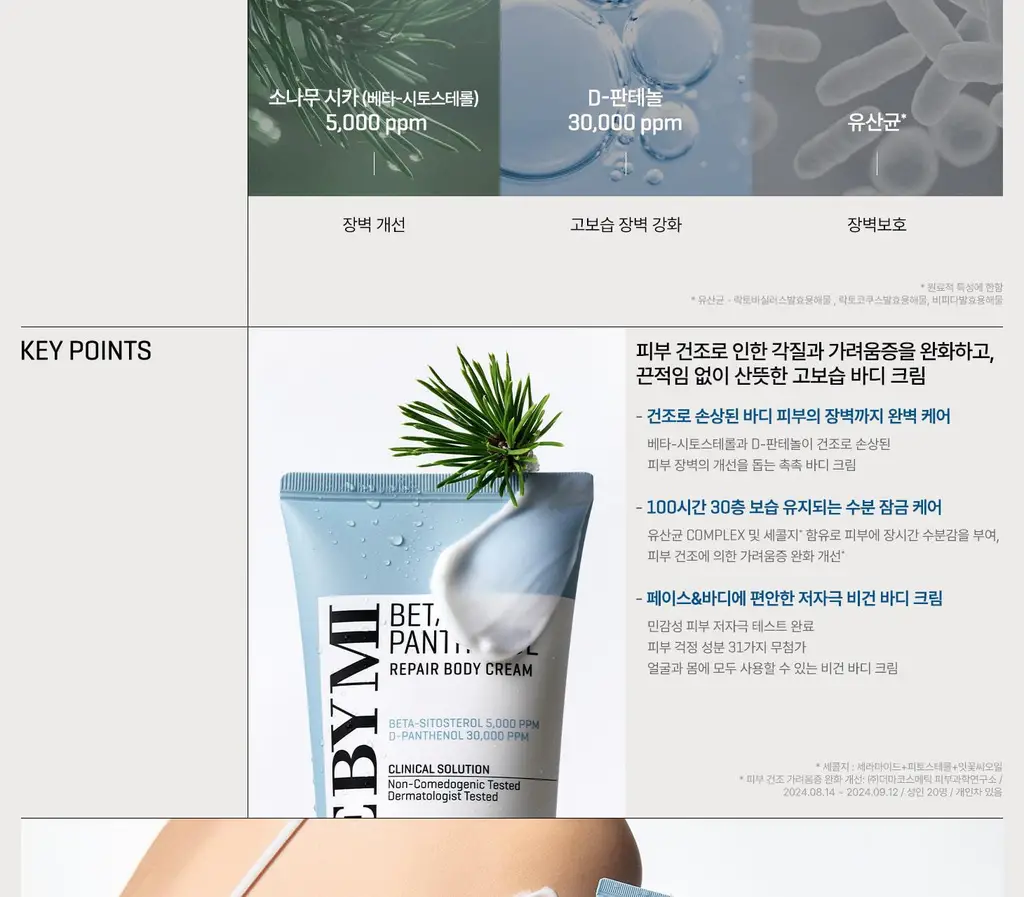 썸바이미 베타 판테놀 리페어 바디 크림 200ml 상세페이지 3