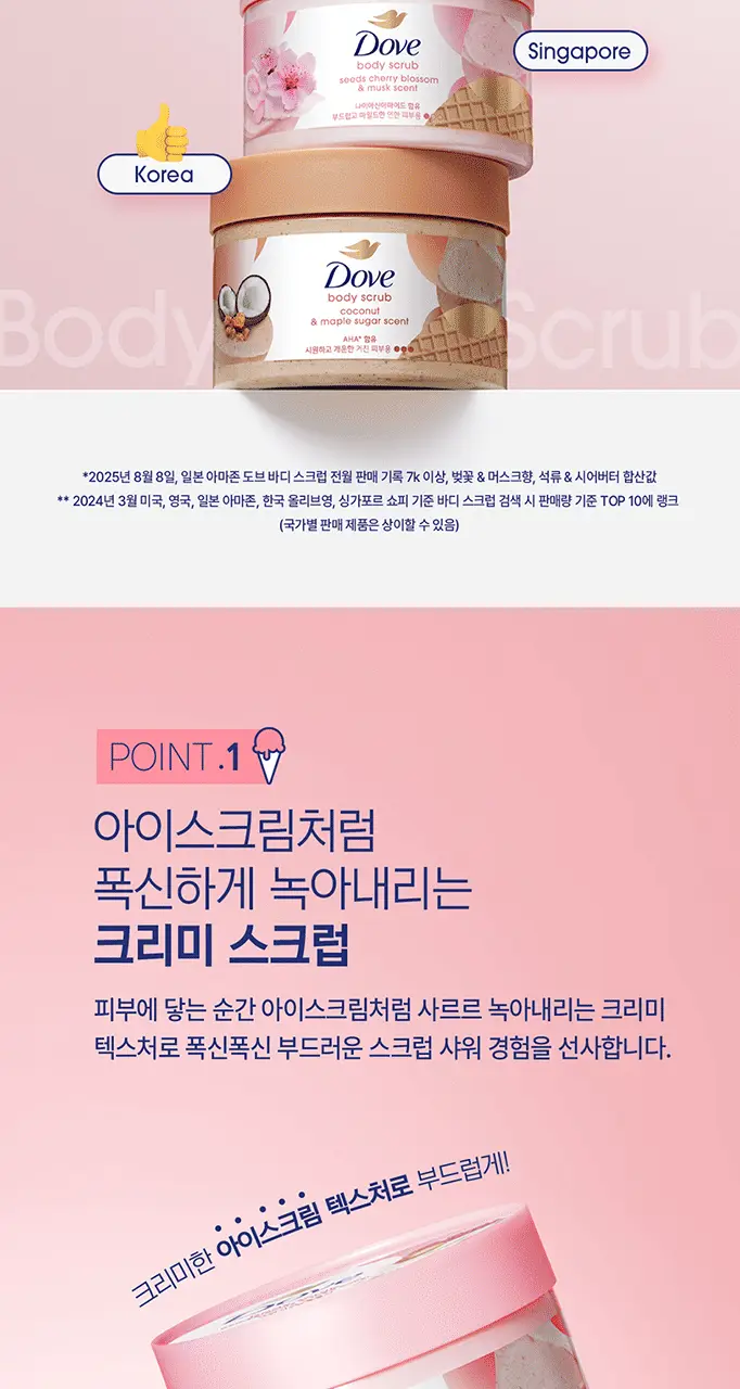 도브 바디 스크럽 298g 4종 택 1 상세페이지 5